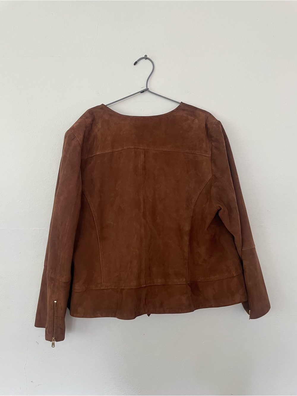 Talbot’s Goat Suede Brown Moto Jacket - Picture 2 of 4